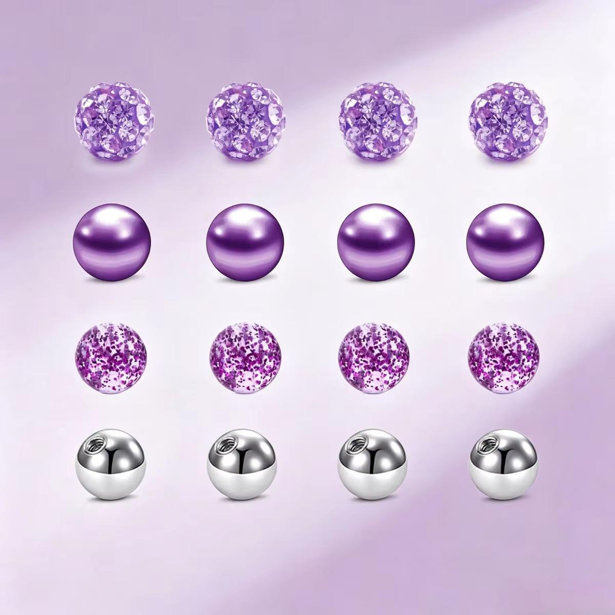 Body Jewelry Industrial - 16pcs Mixed Colors Replacement Ball for