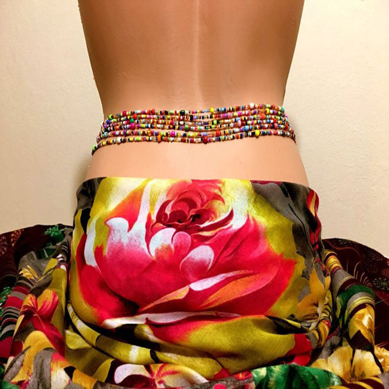 Body Jewelry Chains - Women Layered Beaded Belly Chain Boho