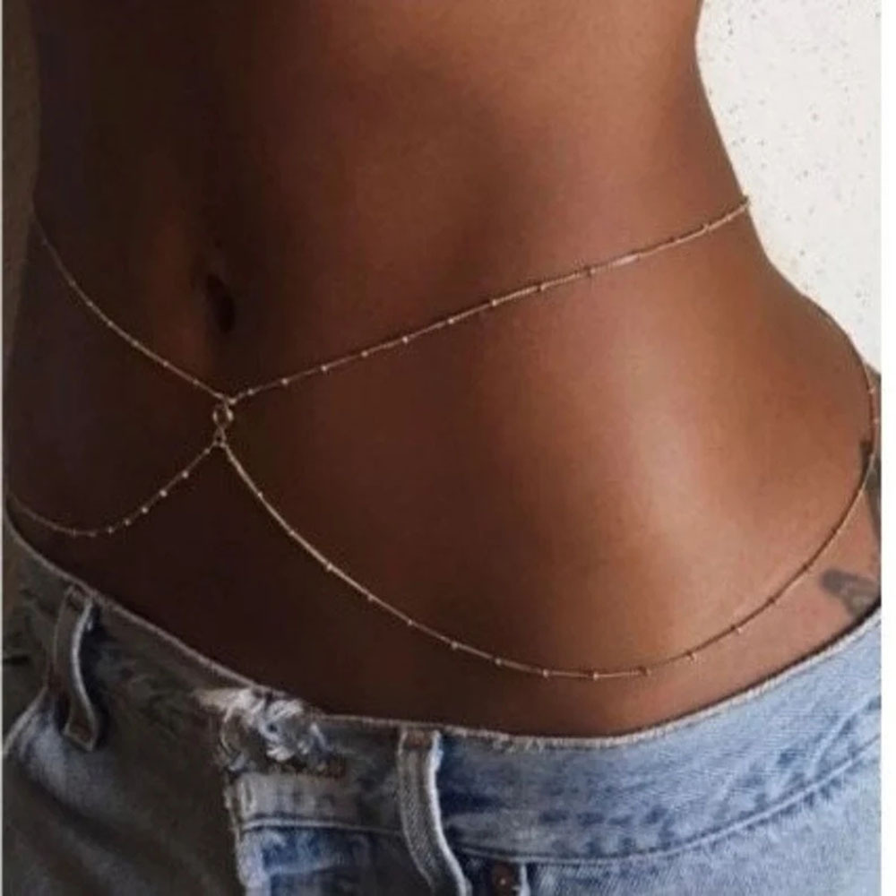 Belly Chain - Dainty CZ Body J - đánh giá và giá Body Jewelry Gold Plated