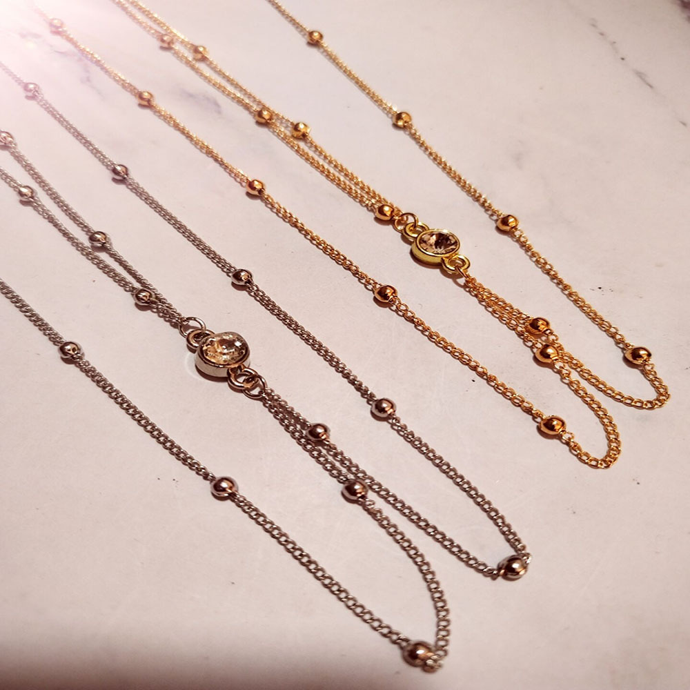 Belly Chain - Dainty CZ Body J - đánh giá và giá Body Jewelry Gold Plated