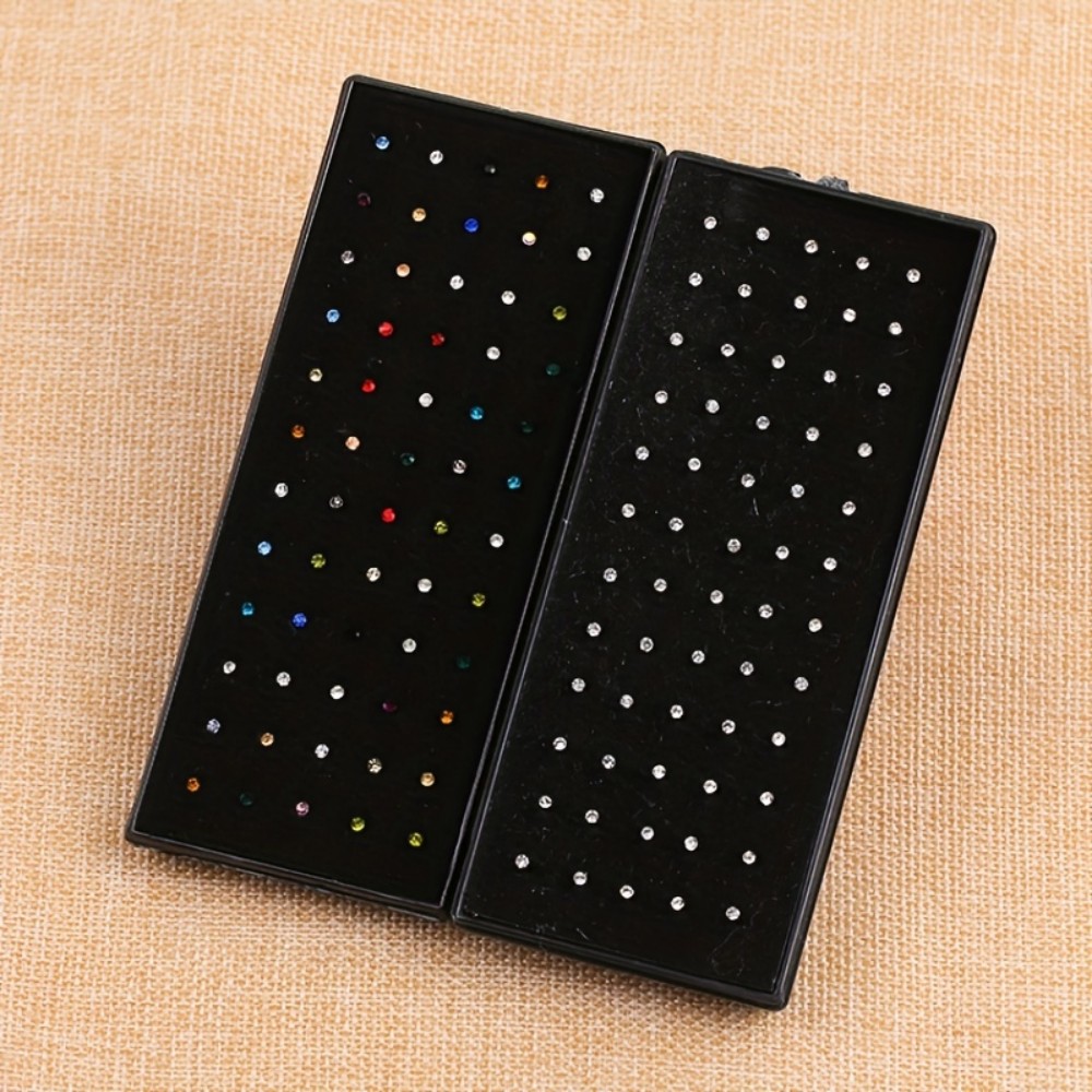 60pcs Nose Ring Set Stud Earri - đánh giá và giá Body Jewelry Store