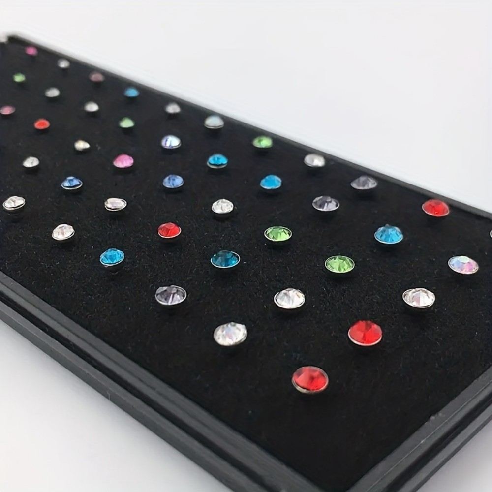 60pcs Nose Ring Set Stud Earri - đánh giá và giá Body Jewelry Store