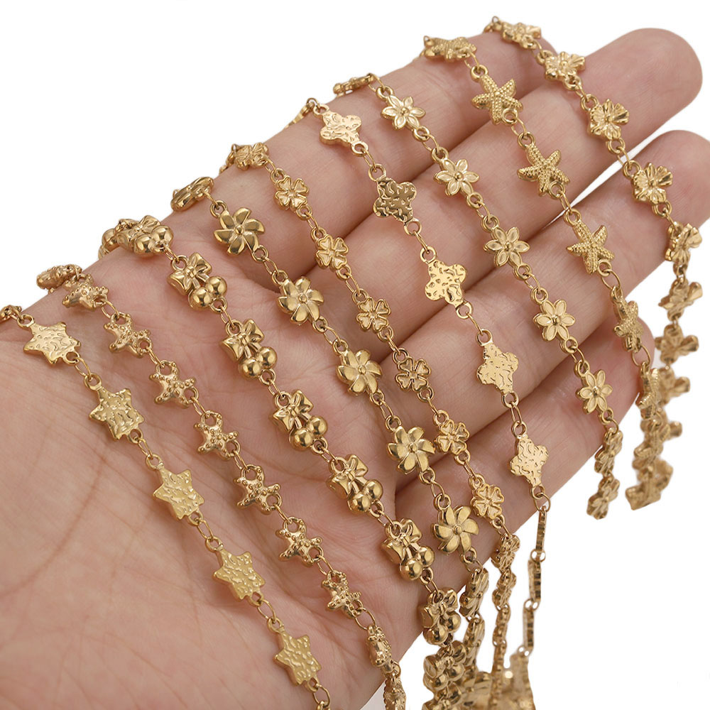 1Meter Stainless Steel Flower  - đánh giá và giá Body Jewelry Chains