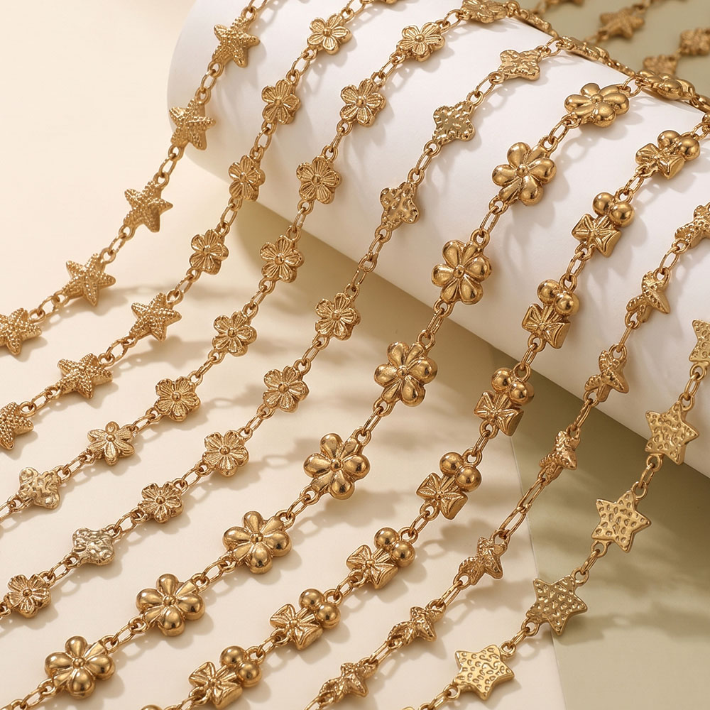 1Meter Stainless Steel Flower  - đánh giá và giá Body Jewelry Chains