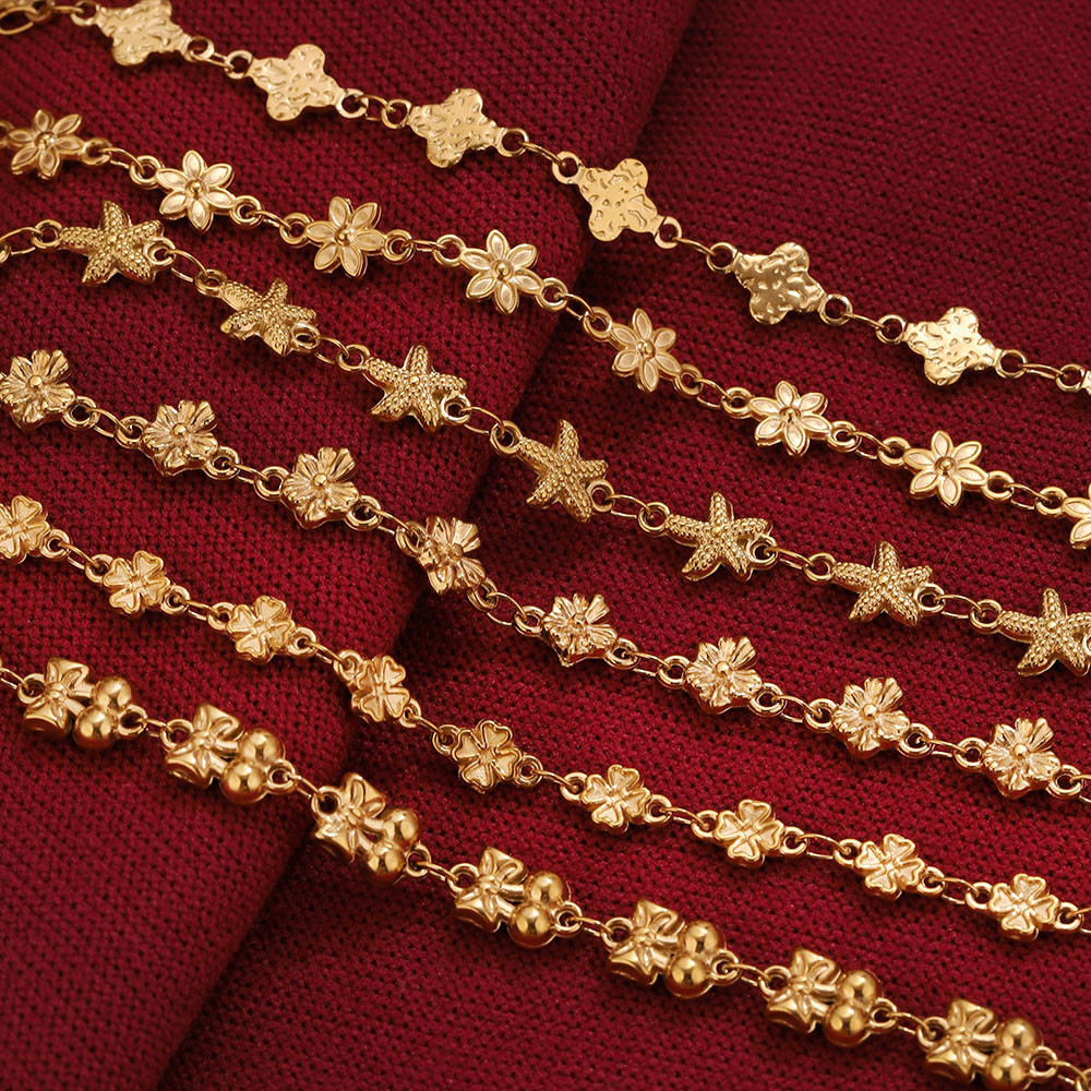 1Meter Stainless Steel Flower  - đánh giá và giá Body Jewelry Chains