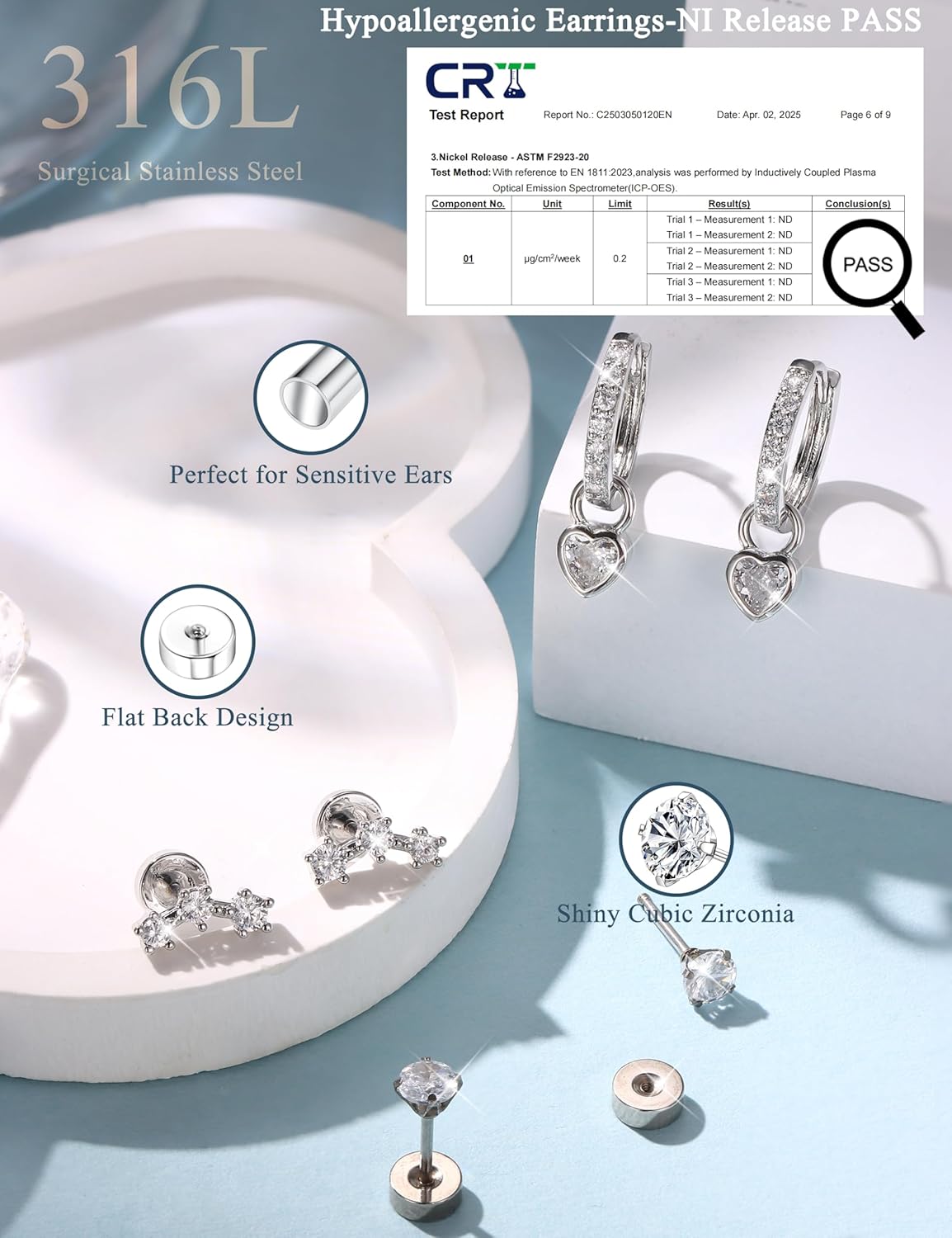 Drperfect 2Pcs/1Pair Hypoaller - đánh giá và giá Body Jewelry Surgical Steel