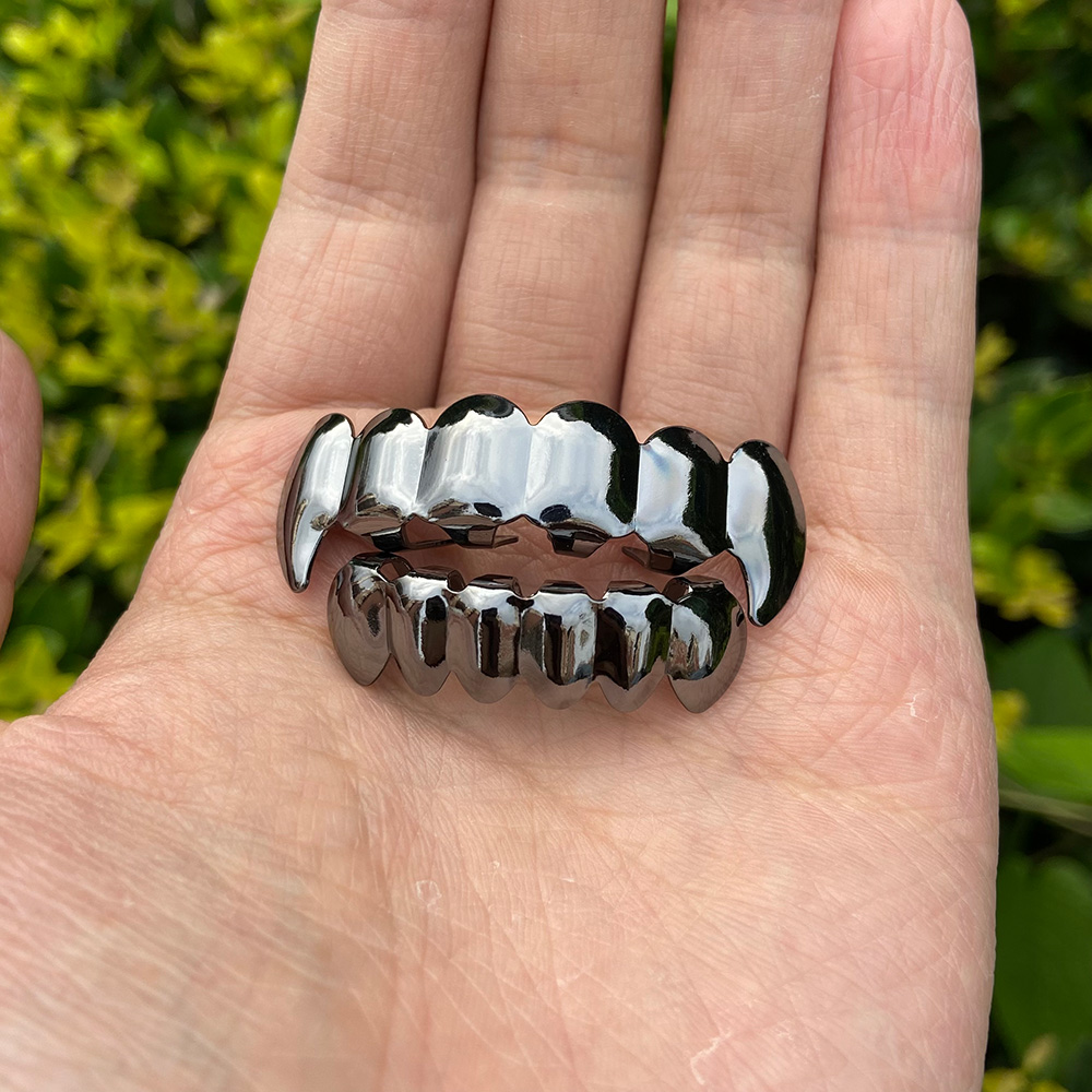 RACHELZ Hip Hop Black Fangs To - đánh giá và giá Body Jewelry Gold Plated