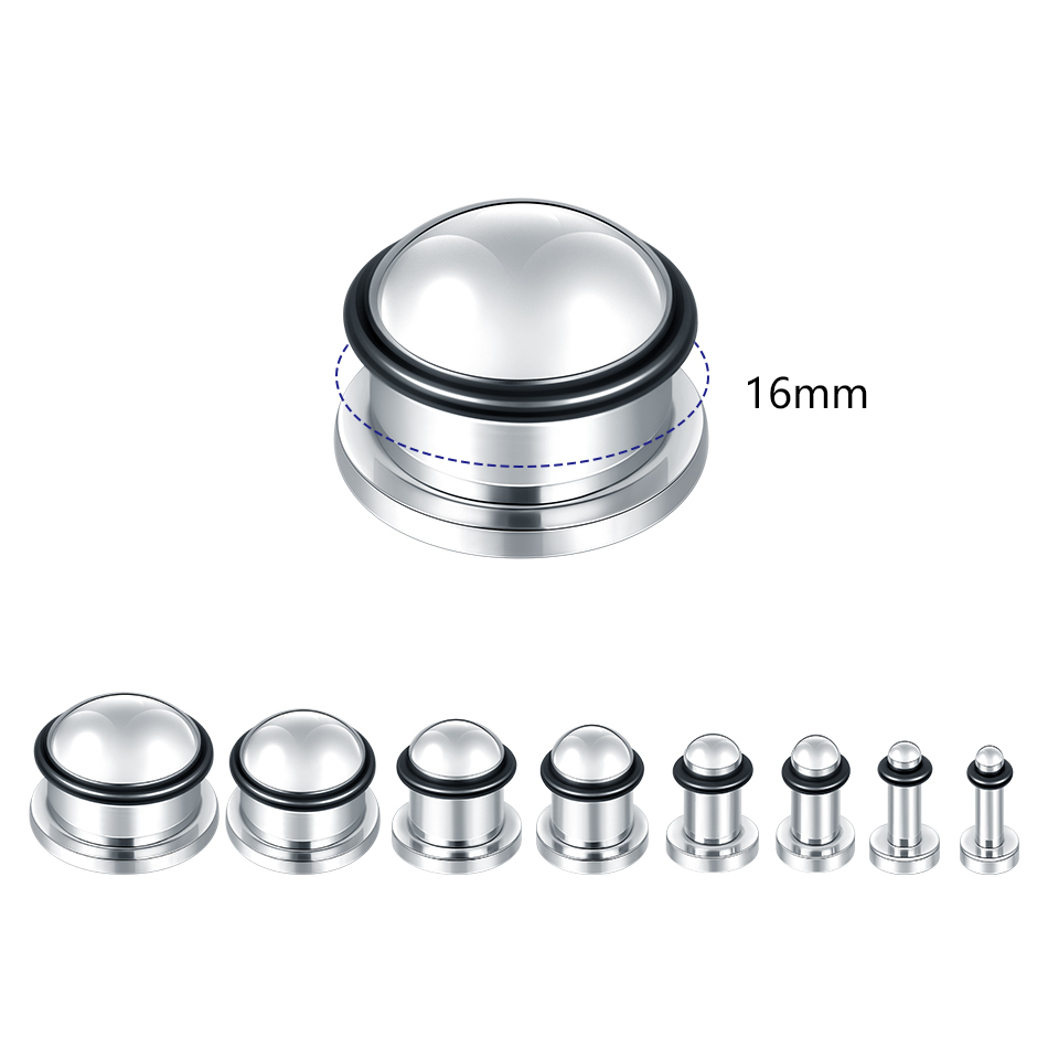 1Pair Stainless Steel Ear Tunn - đánh giá và giá Body Jewelry Ear Plugs