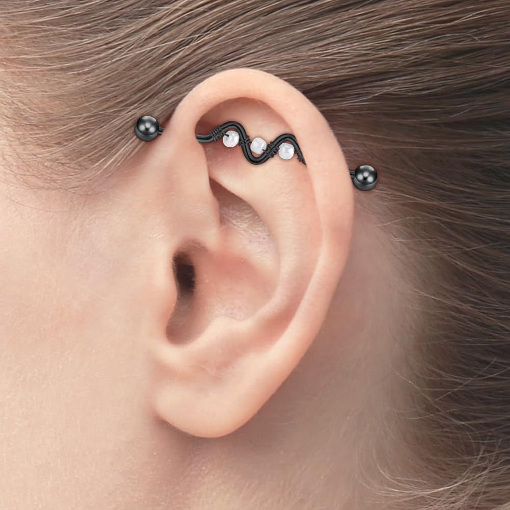 8pcs14G Stainless Steel Indust - đánh giá và giá Body Jewelry Industrial