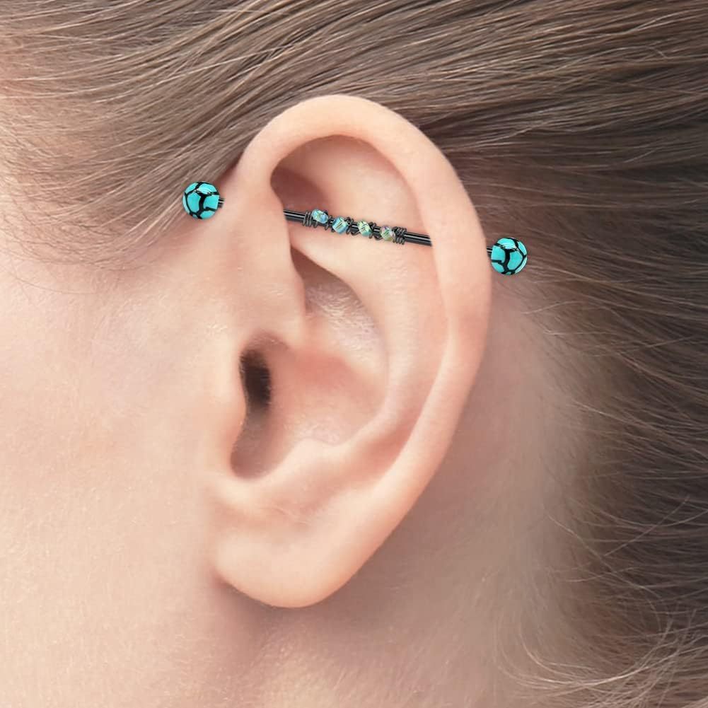 8pcs14G Stainless Steel Indust - đánh giá và giá Body Jewelry Industrial
