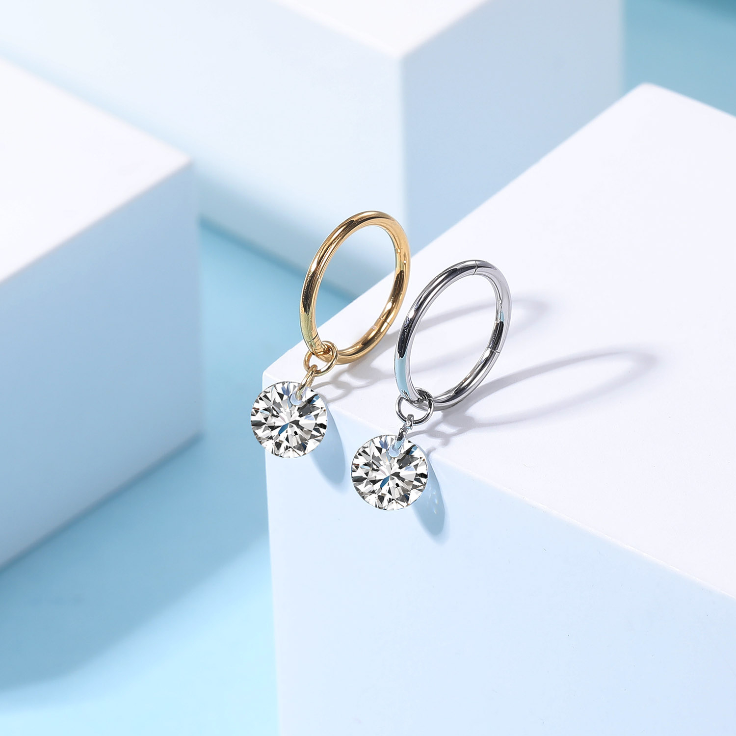 ZS 16G Vàng Màu Vòng Bụng Nhẫn - đánh giá và giá Body Jewelry Real Gold