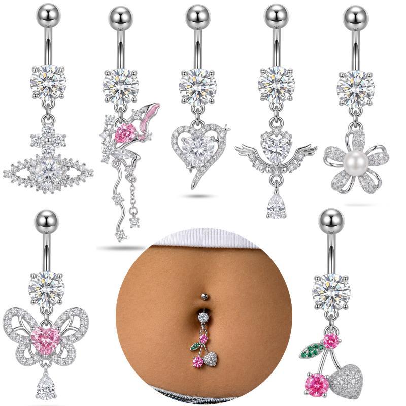 1Pcs Dangle Belly Button Rings - đánh giá và giá Body Jewelry Surgical Steel