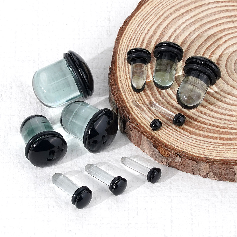 2pcs Glass Ear Gauges Stretchi - đánh giá và giá Body Jewelry Ear Plugs