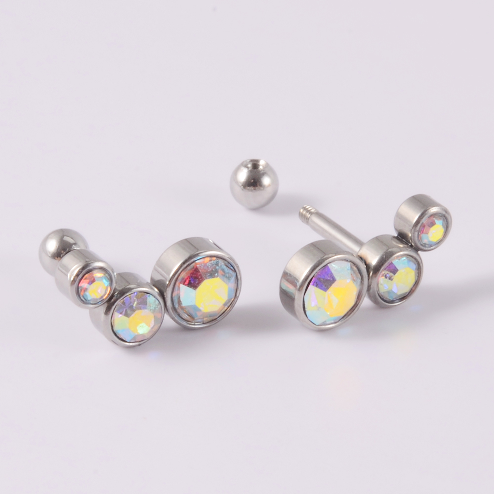 2PCS 361 Surgical Steel Crysta - đánh giá và giá Body Jewelry Surgical Steel