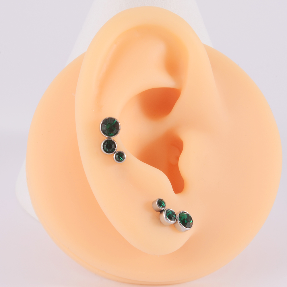 2PCS 361 Surgical Steel Crysta - đánh giá và giá Body Jewelry Surgical Steel