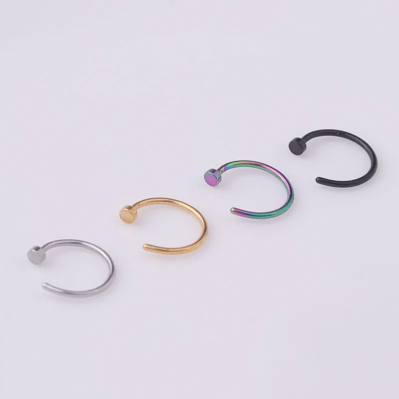 5pcs/lot 20G Nose Ring Hoop, 6 - đánh giá và giá Body Jewelry Surgical Steel