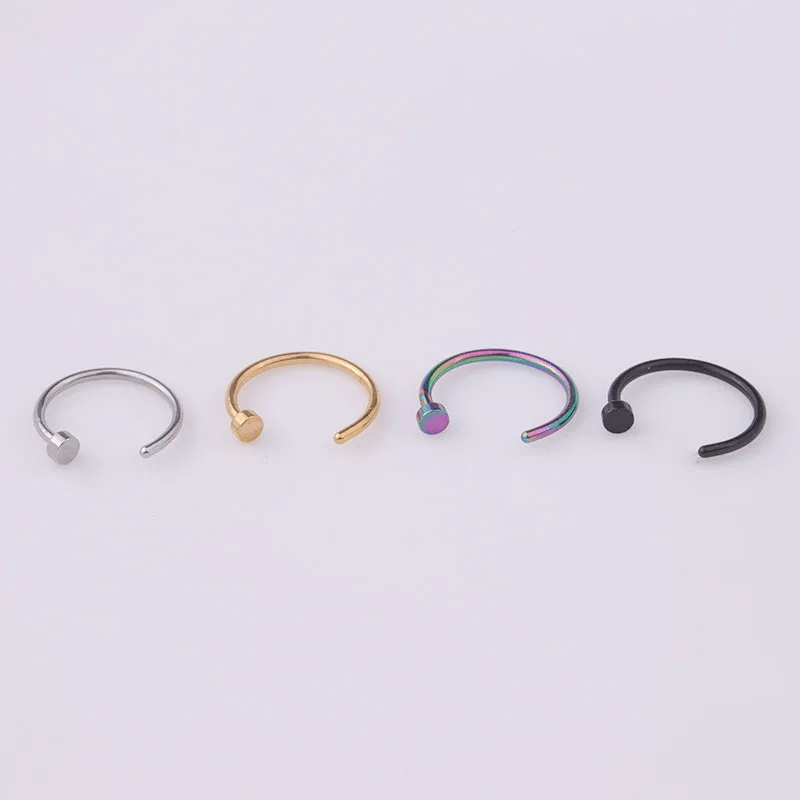 5pcs/lot 20G Nose Ring Hoop, 6 - đánh giá và giá Body Jewelry Surgical Steel