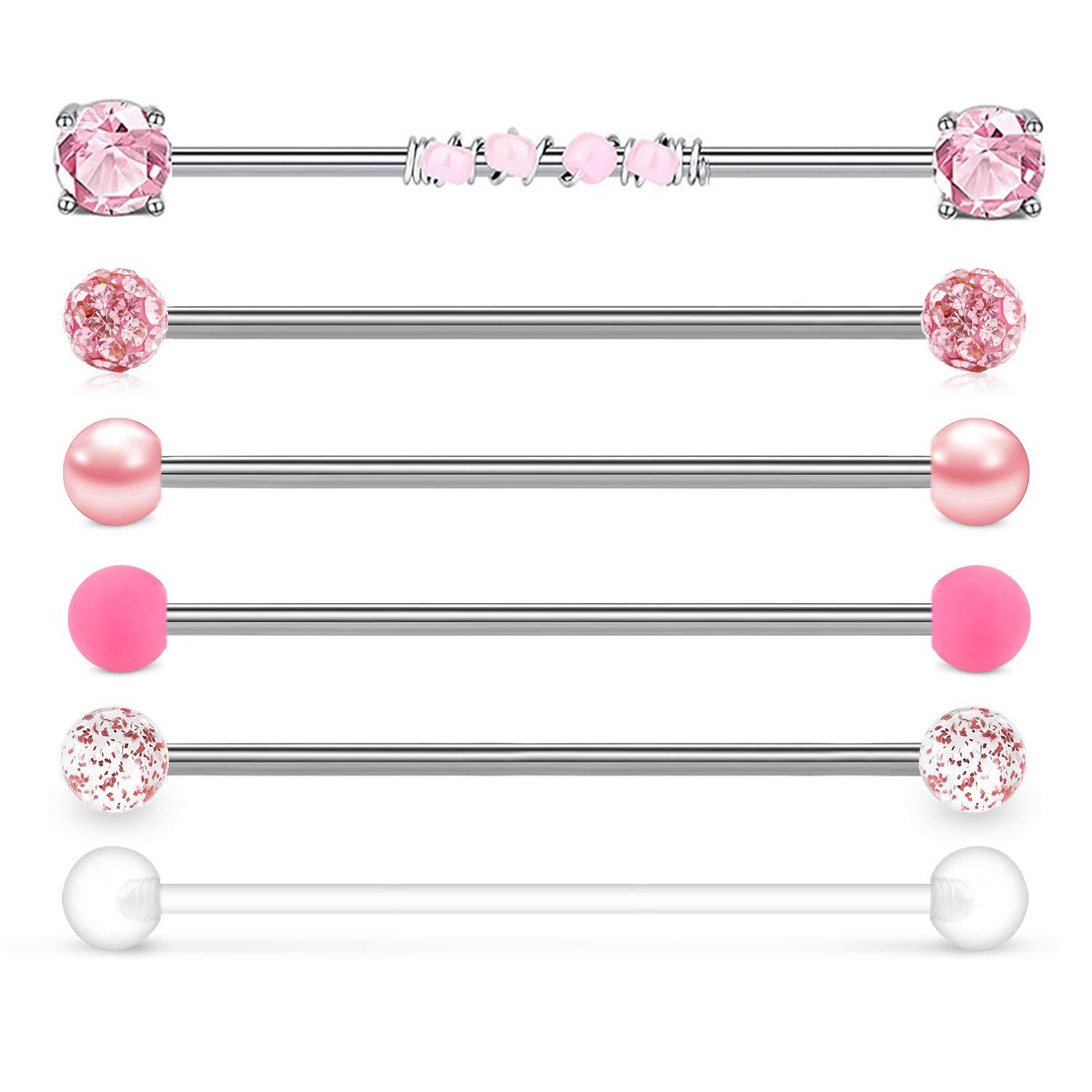 1pc/6pcs 14G 38mm Stainless St - đánh giá và giá Body Jewelry Industrial