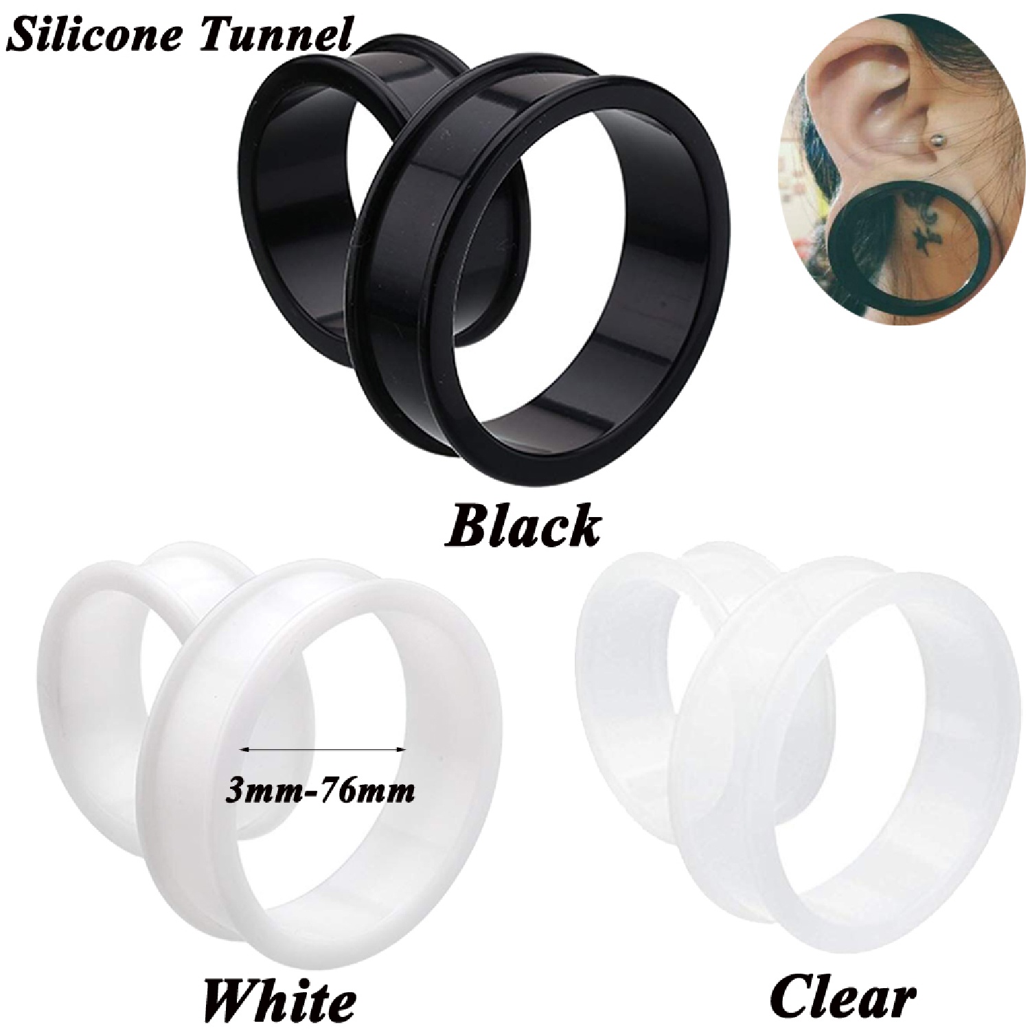 2pcs Supersize Flexible Silico - đánh giá và giá Body Jewelry Ear Plugs