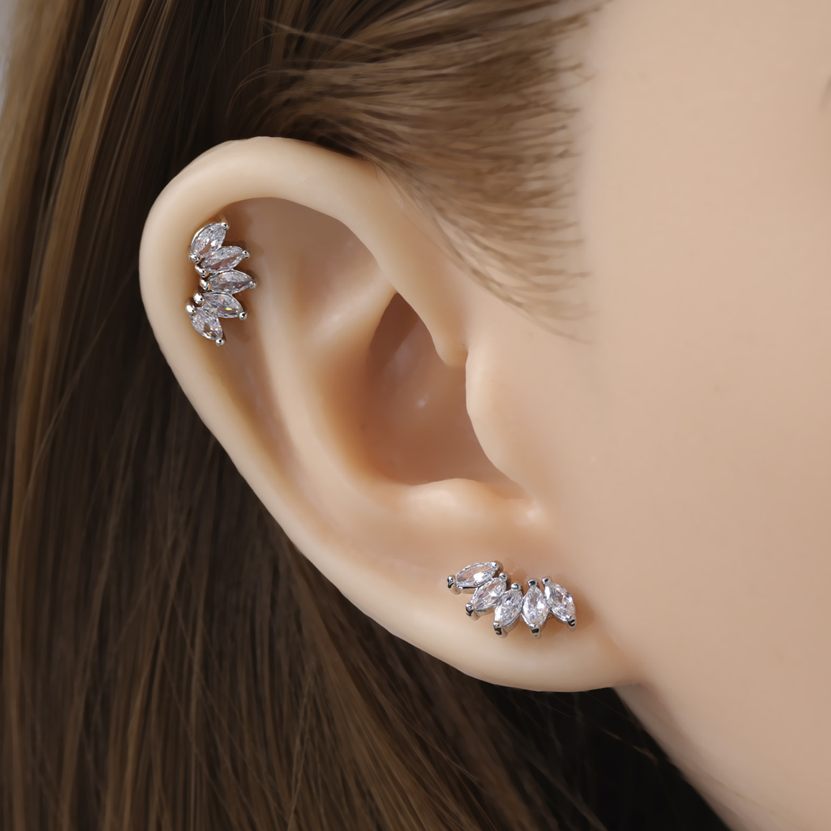 2pcs Cartilage Earrings Stud F - đánh giá và giá Body Jewelry Surgical Steel