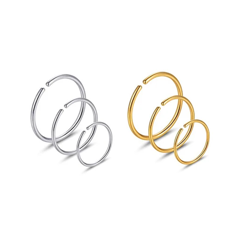 6pcs/lot Hypoallergenic Nose R - đánh giá và giá Body Jewelry Surgical Steel