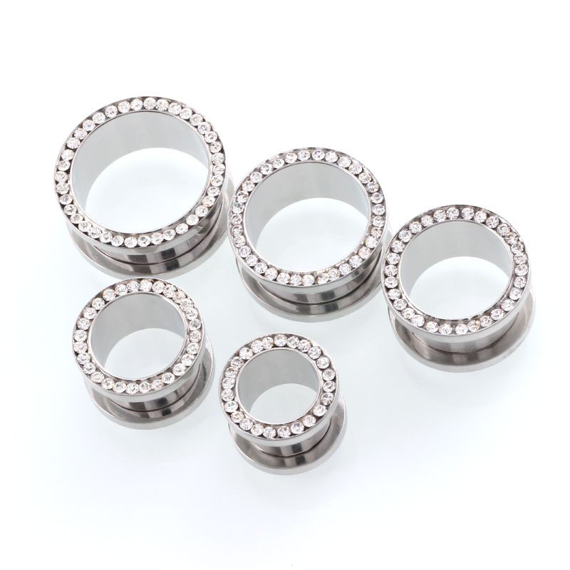 2 Cái/lốc Pha Lê Tai Đường Hầm - đánh giá và giá Body Jewelry Ear Plugs