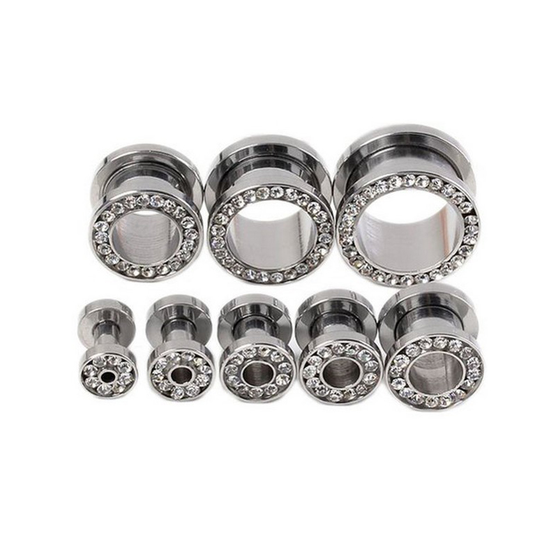 2 Cái/lốc Pha Lê Tai Đường Hầm - đánh giá và giá Body Jewelry Ear Plugs