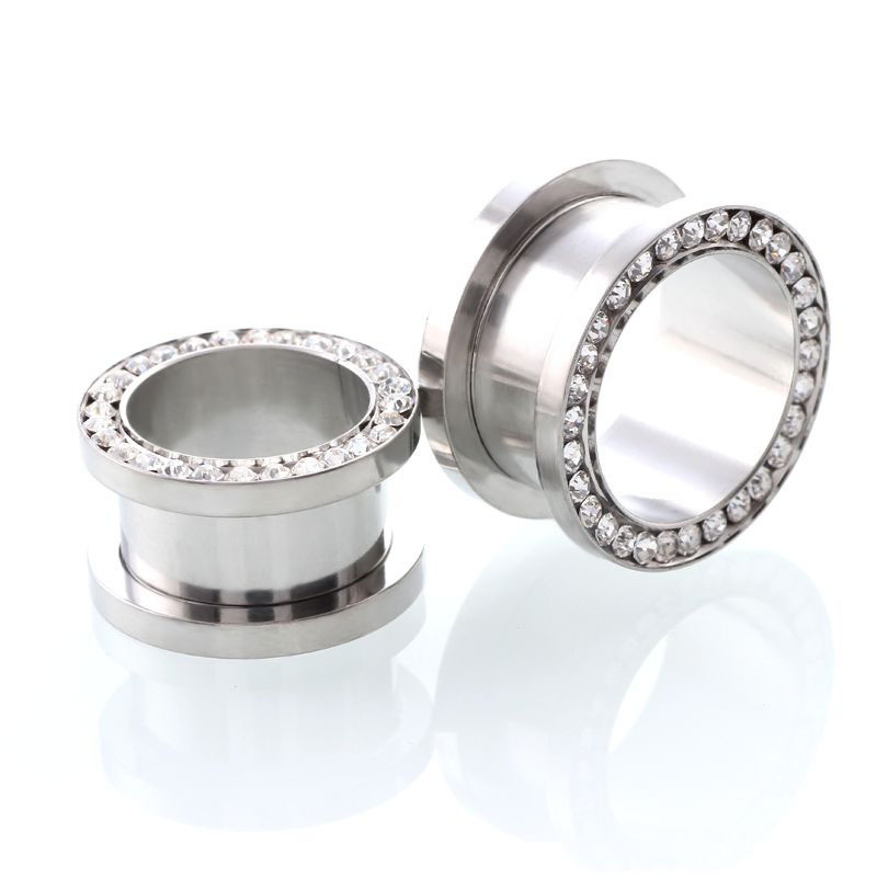2 Cái/lốc Pha Lê Tai Đường Hầm - đánh giá và giá Body Jewelry Ear Plugs