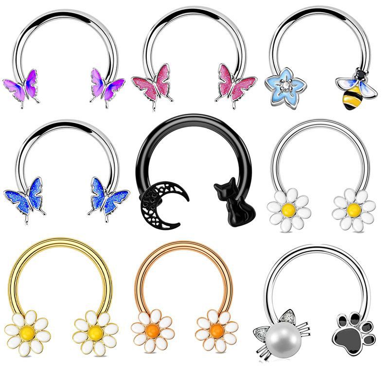 16G Septum Ring Daith Piercing - đánh giá và giá Body Jewelry Surgical Steel