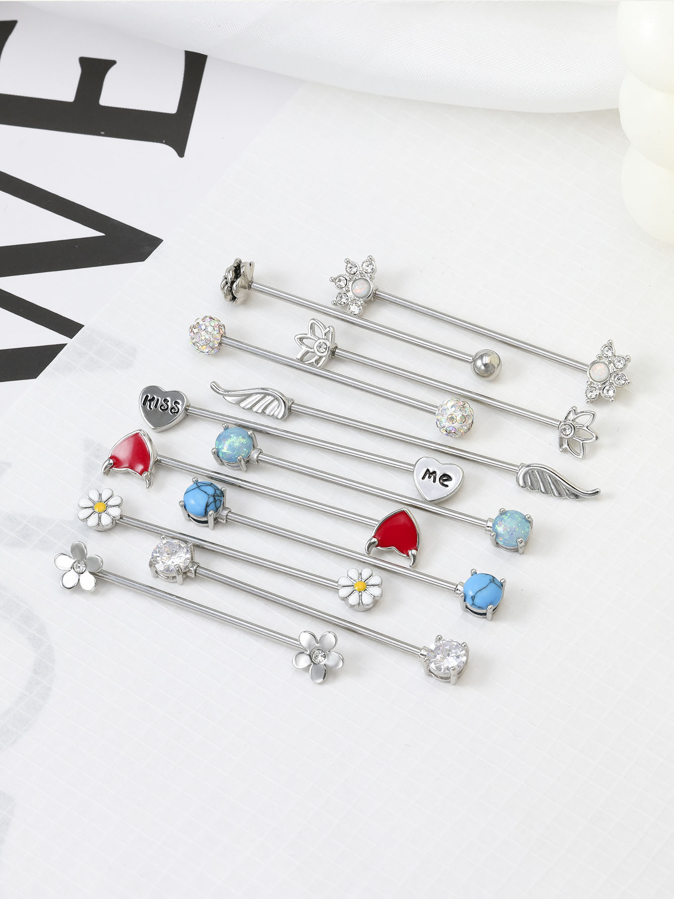16G Arrows Hearts Industrial B - đánh giá và giá Body Jewelry Industrial
