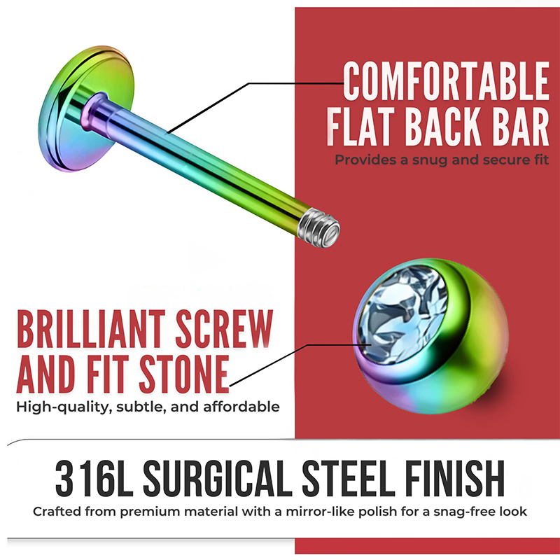 16G Surgical Steel Ball Top CZ - đánh giá và giá Body Jewelry Surgical Steel