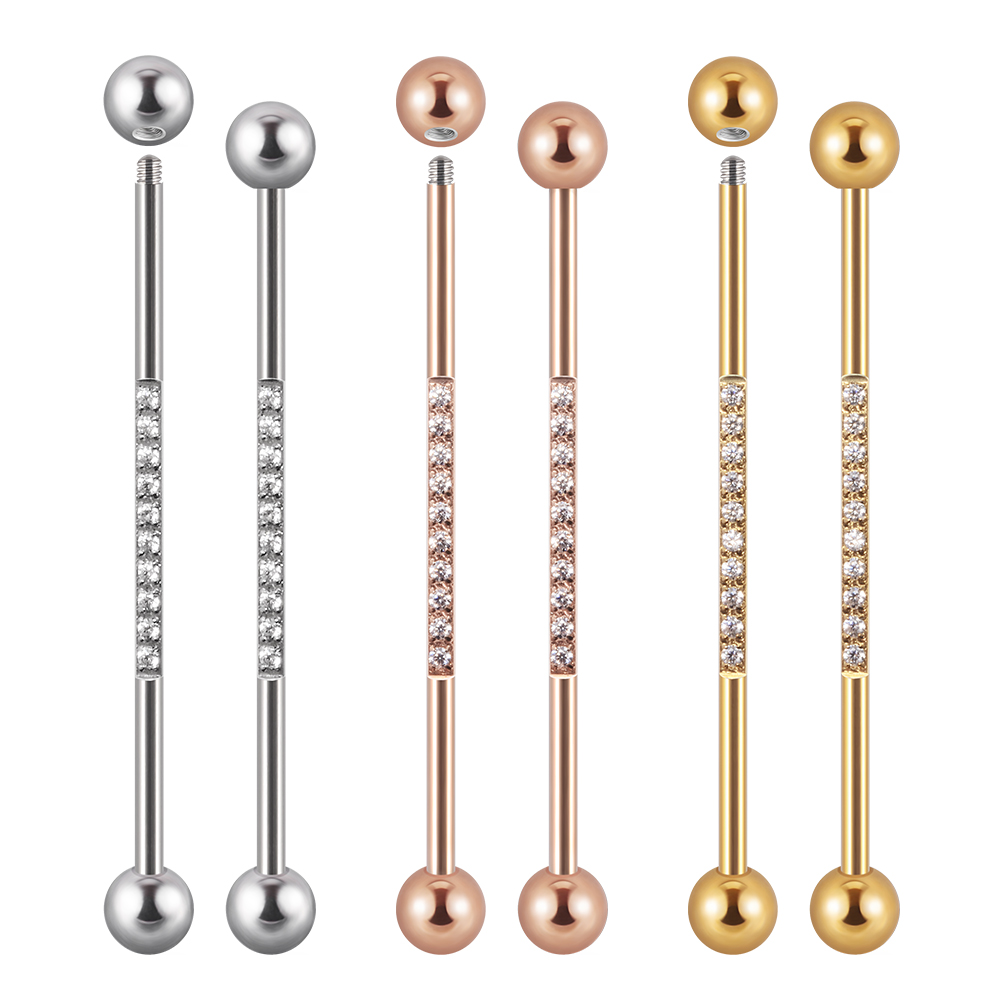 1/3Pcs Stainless Steel Industr - đánh giá và giá Body Jewelry Industrial