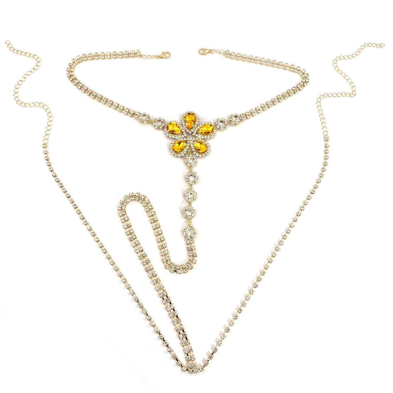 1pc Flower Shaped Sexy Rhinest - đánh giá và giá Body Jewelry Chains