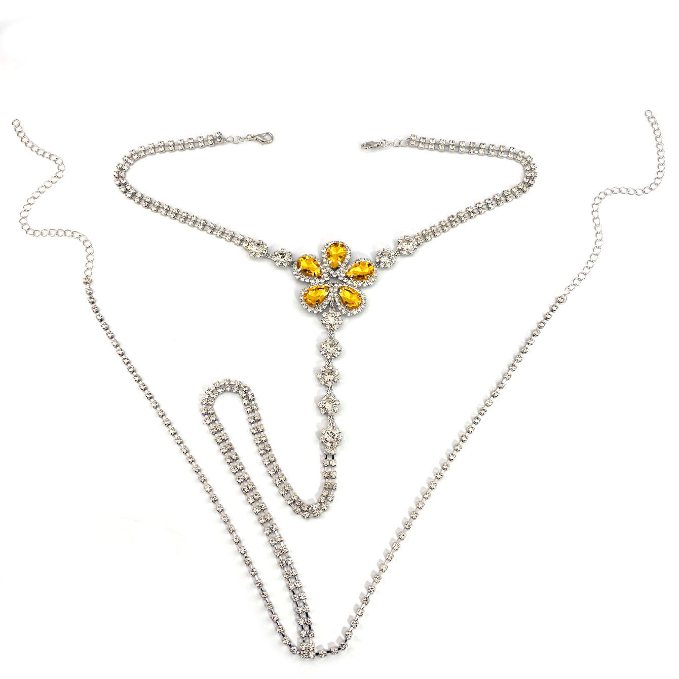 1pc Flower Shaped Sexy Rhinest - đánh giá và giá Body Jewelry Chains