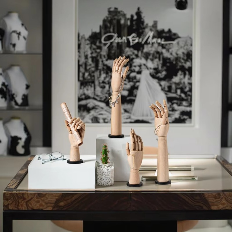 Solid Wood Hand Mannequin Rack - đánh giá và giá Body Jewelry Store