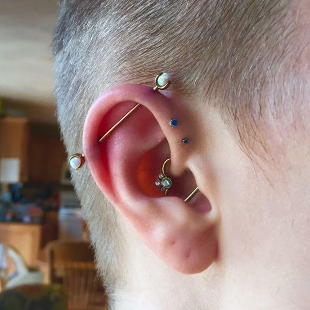 1PC Phẫu Thuật Thép Prong Opal - đánh giá và giá Body Jewelry Industrial