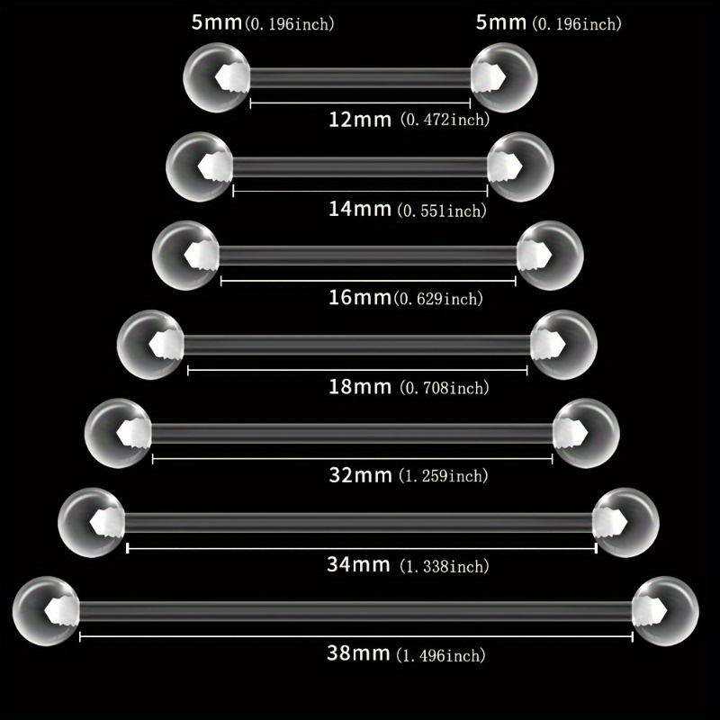 JKC Store 10pcs Acrylic Barbel - đánh giá và giá Body Jewelry Store