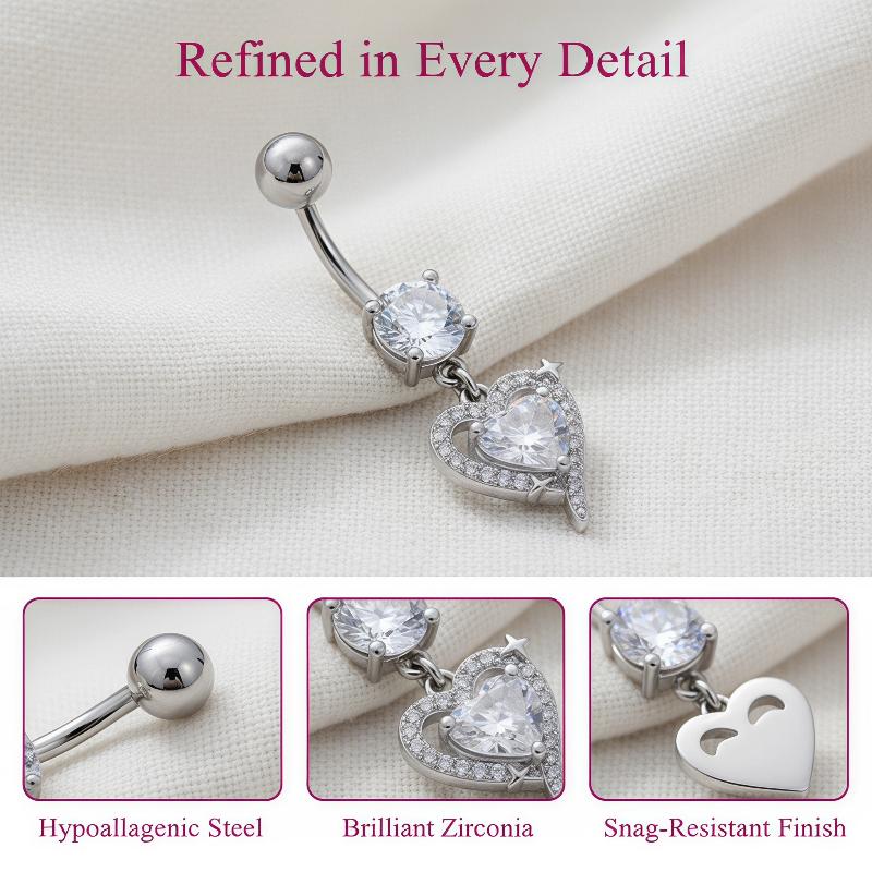 1Pcs Exquisite Dangle Belly Bu - đánh giá và giá Body Jewelry Surgical Steel