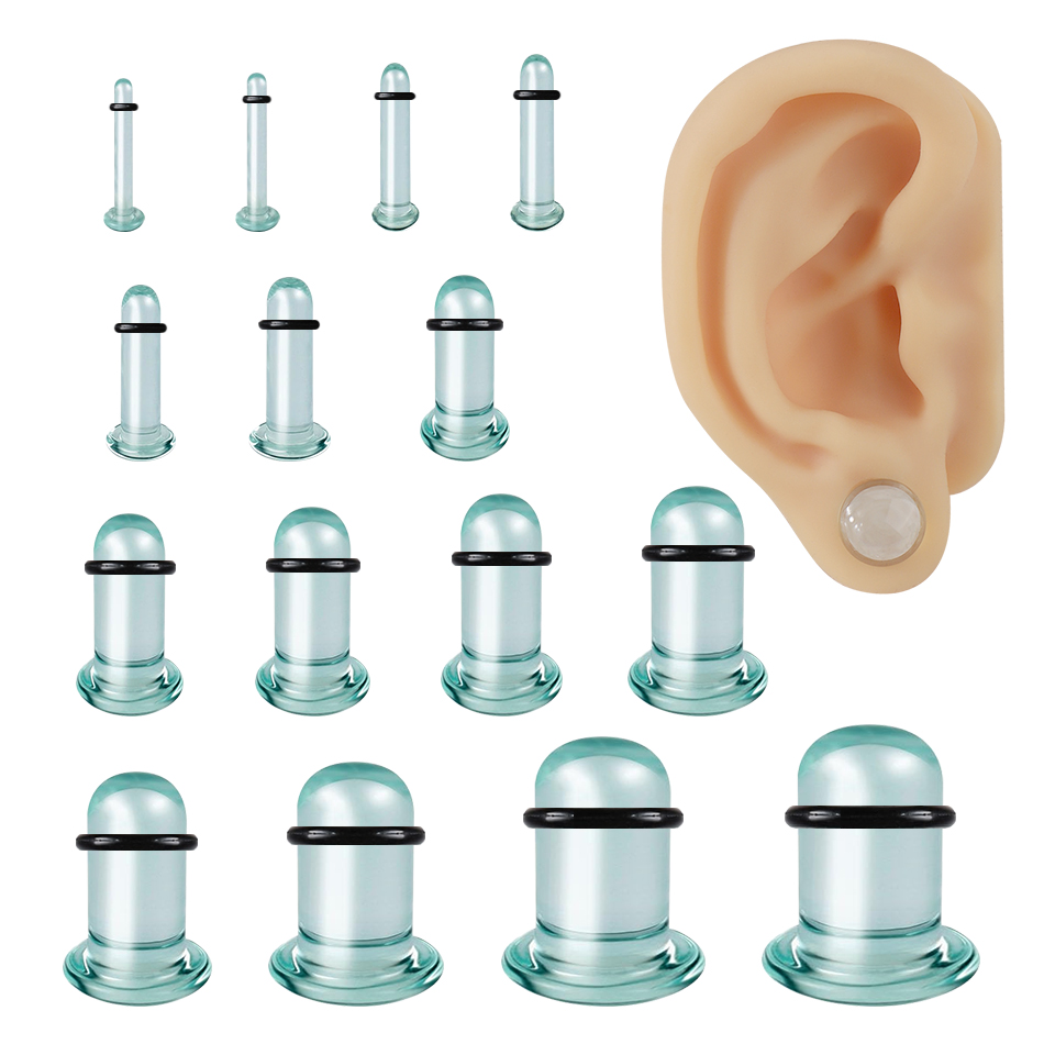 1Pair Glass Ear Tunnels and Pl - đánh giá và giá Body Jewelry Ear Plugs