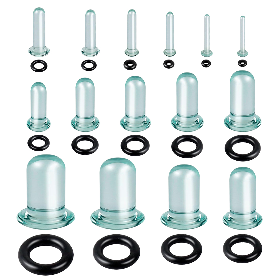 1Pair Glass Ear Tunnels and Pl - đánh giá và giá Body Jewelry Ear Plugs
