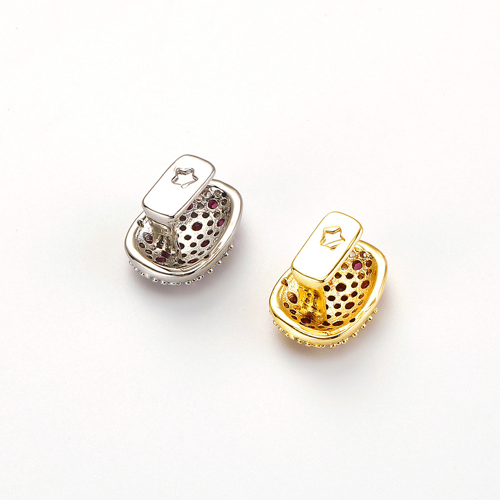 18K Gold Plated Copper Red 5A  - đánh giá và giá Body Jewelry Gold Plated